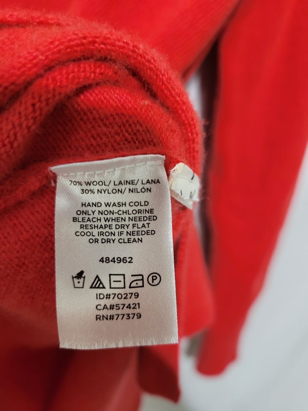 Ann Taylor Turtleneck Sweater Women LP Red Excellent Wool Blend Tunic 484962 - Picture 4 of 7